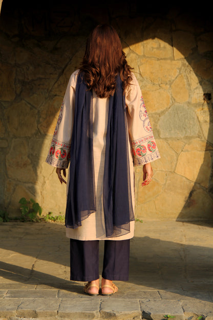 DESERTBLUE EMBROIDERED KHADDAR SUIT (2-PIECE)